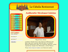 Tablet Screenshot of lacabanamexicanrestaurant.com